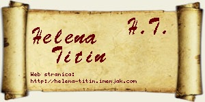 Helena Titin vizit kartica